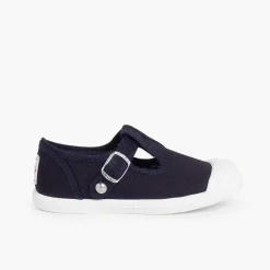 Zapatillas<Pisamonas Zapatillas Lona Niños Puntera Goma Tipo Pepitos