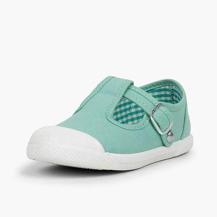 Zapatillas<Pisamonas Zapatillas Lona Niños Puntera Goma Tipo Pepitos