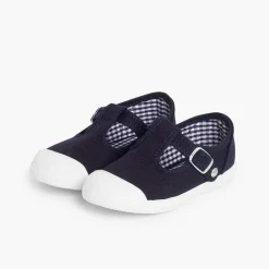Zapatillas<Pisamonas Zapatillas Lona Niños Puntera Goma Tipo Pepitos