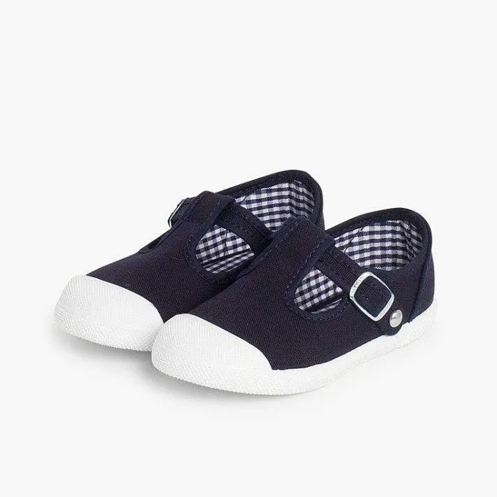 Zapatillas<Pisamonas Zapatillas Lona Niños Puntera Goma Tipo Pepitos
