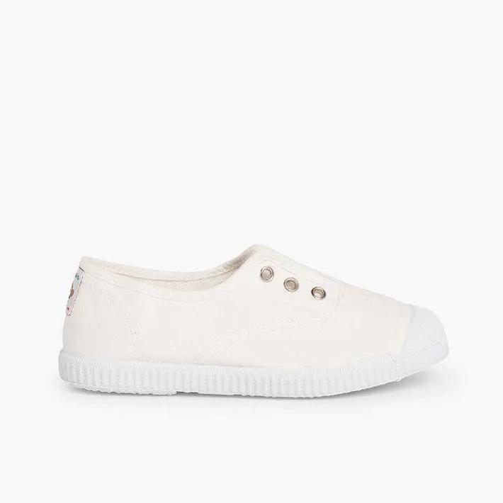 Zapatillas<Pisamonas Zapatillas Lona Punta Goma Sin Cordones
