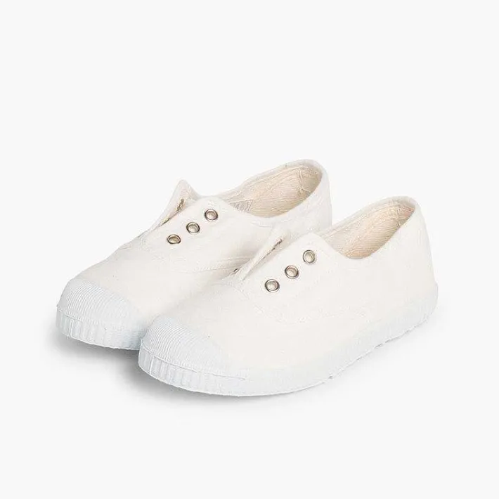 Zapatillas<Pisamonas Zapatillas Lona Punta Goma Sin Cordones