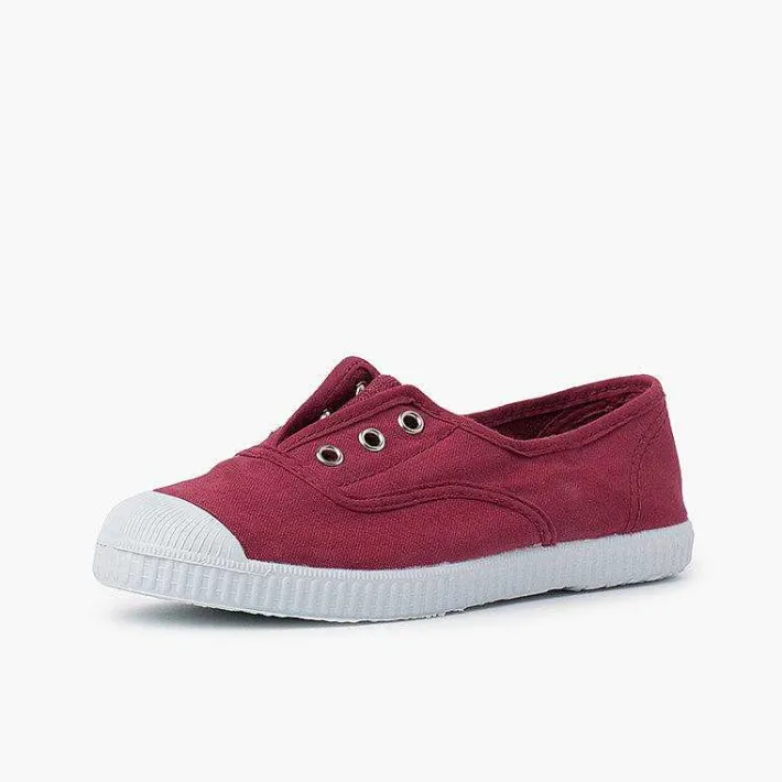 Zapatillas<Pisamonas Zapatillas Lona Punta Goma Sin Cordones