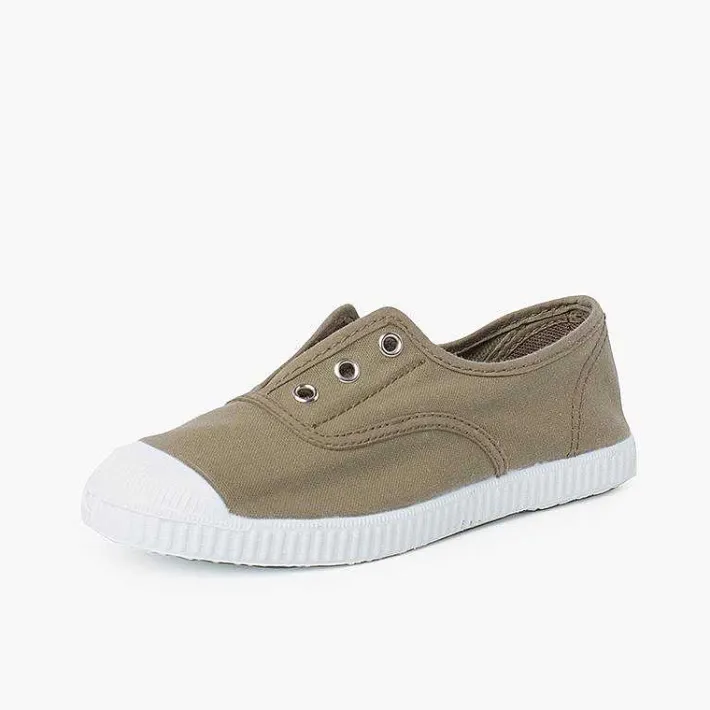 Zapatillas<Pisamonas Zapatillas Lona Punta Goma Sin Cordones