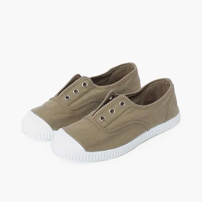 Zapatillas<Pisamonas Zapatillas Lona Punta Goma Sin Cordones