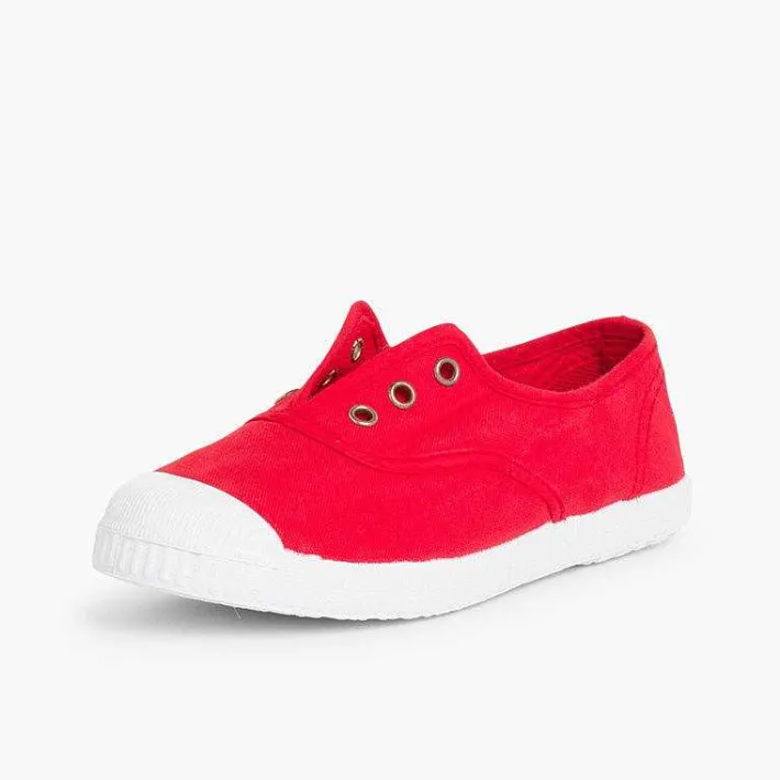 Zapatillas<Pisamonas Zapatillas Lona Punta Goma Sin Cordones