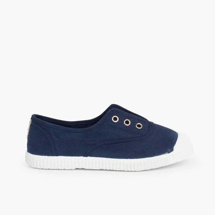 Zapatillas<Pisamonas Zapatillas Lona Punta Goma Sin Cordones