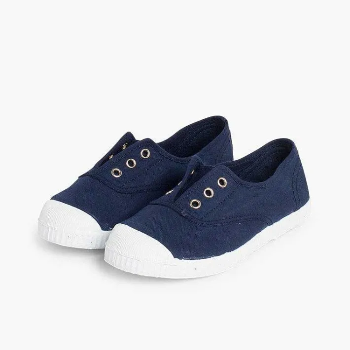 Zapatillas<Pisamonas Zapatillas Lona Punta Goma Sin Cordones