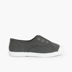 Zapatillas<Pisamonas Zapatillas Lona Punta Goma Sin Cordones