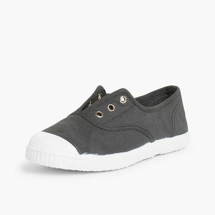 Zapatillas<Pisamonas Zapatillas Lona Punta Goma Sin Cordones