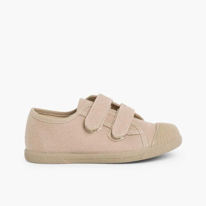 Zapatillas<Pisamonas Zapatillas Lona Puntera Goma Dos Cinta Adhesiva
