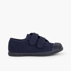 Zapatillas<Pisamonas Zapatillas Lona Puntera Goma Dos Cinta Adhesiva
