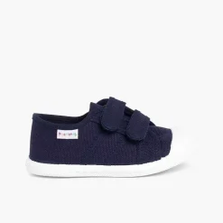 Zapatos Colegiales<Pisamonas Zapatillas Niños Lona Tiras Adherentes