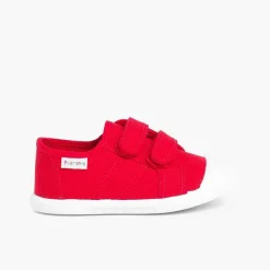 Zapatos Colegiales<Pisamonas Zapatillas Niños Lona Tiras Adherentes
