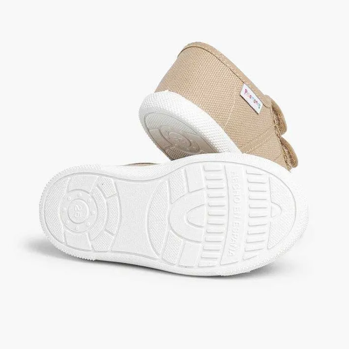 Zapatos Colegiales<Pisamonas Zapatillas Niños Lona Tiras Adherentes