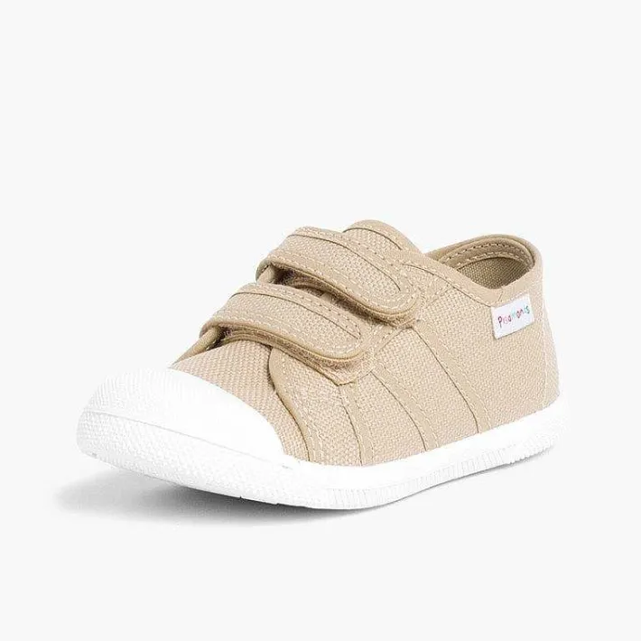 Zapatos Colegiales<Pisamonas Zapatillas Niños Lona Tiras Adherentes
