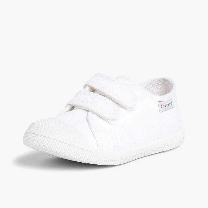 Zapatos Colegiales<Pisamonas Zapatillas Niños Lona Tiras Adherentes