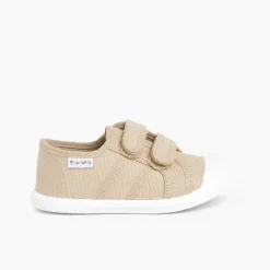 Zapatos Colegiales<Pisamonas Zapatillas Niños Lona Tiras Adherentes