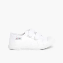 Zapatos Colegiales<Pisamonas Zapatillas Niños Lona Tiras Adherentes