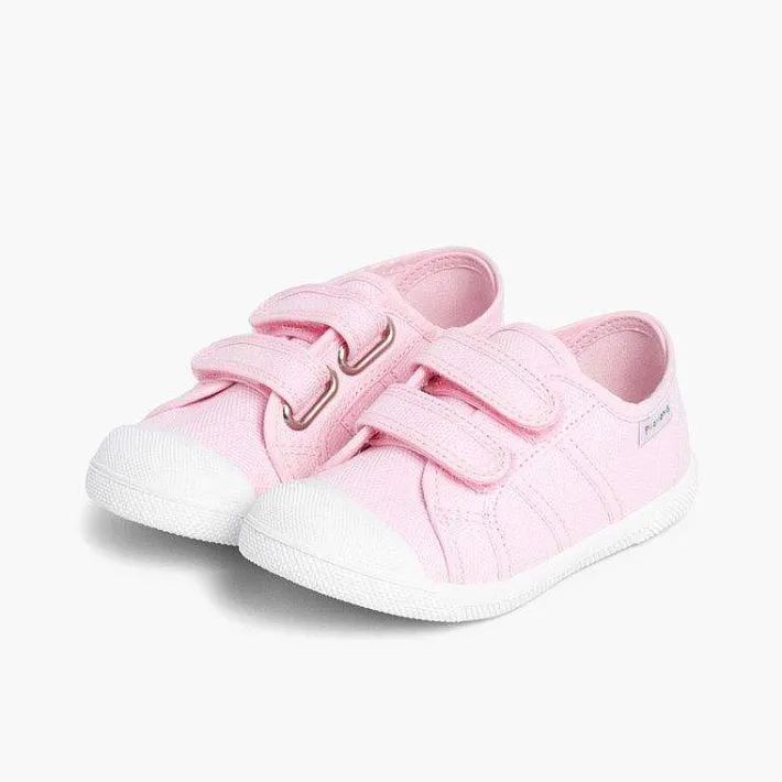 Zapatos Colegiales<Pisamonas Zapatillas Niños Lona Tiras Adherentes