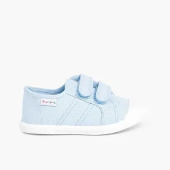 Zapatos Colegiales<Pisamonas Zapatillas Niños Lona Tiras Adherentes