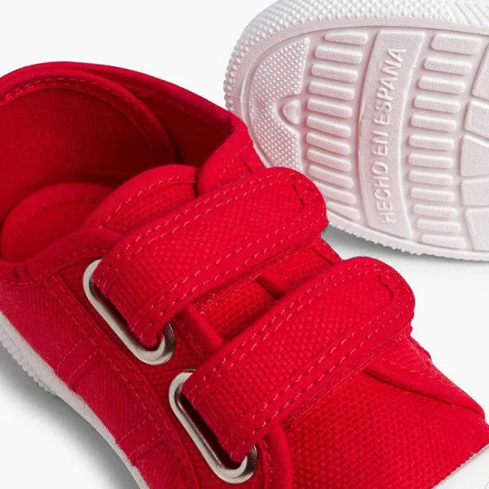Zapatos Colegiales<Pisamonas Zapatillas Niños Lona Tiras Adherentes