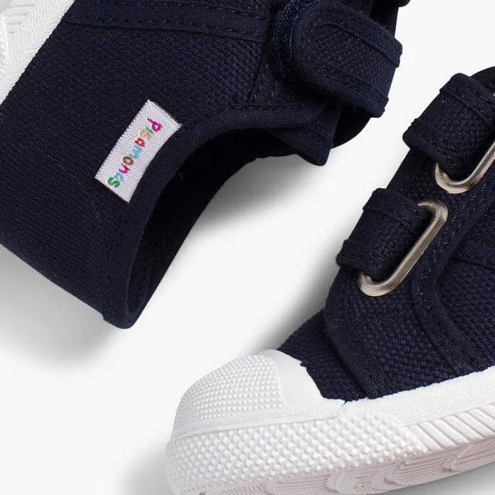 Zapatos Colegiales<Pisamonas Zapatillas Niños Lona Tiras Adherentes