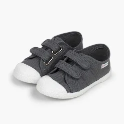 Zapatos Colegiales<Pisamonas Zapatillas Niños Lona Tiras Adherentes