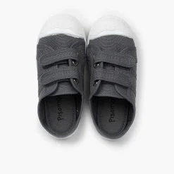 Zapatos Colegiales<Pisamonas Zapatillas Niños Lona Tiras Adherentes