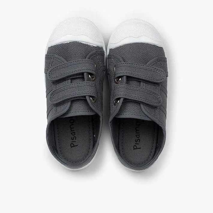 Zapatos Colegiales<Pisamonas Zapatillas Niños Lona Tiras Adherentes