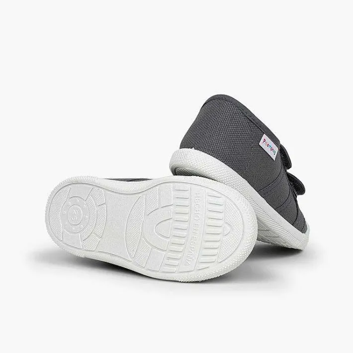 Zapatos Colegiales<Pisamonas Zapatillas Niños Lona Tiras Adherentes