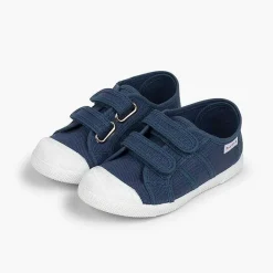 Zapatos Colegiales<Pisamonas Zapatillas Niños Lona Tiras Adherentes