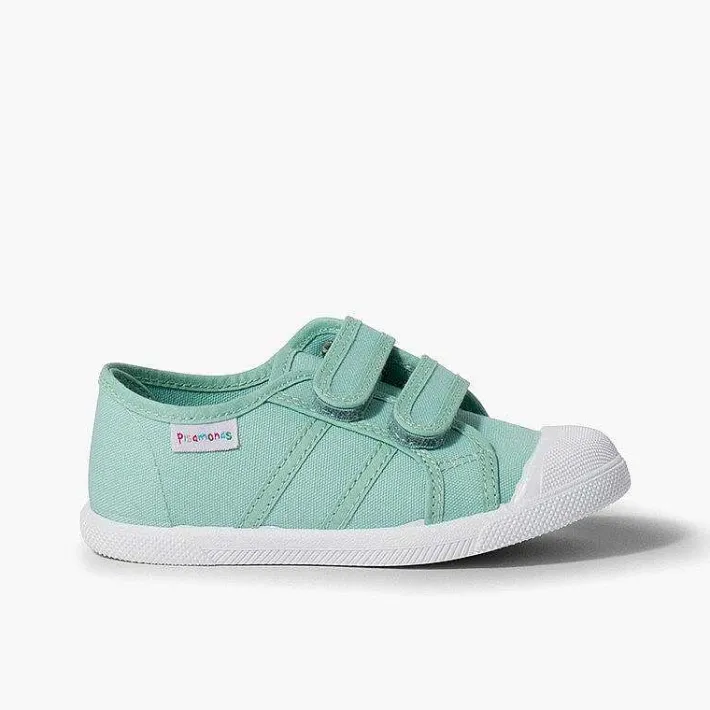 Zapatos Colegiales<Pisamonas Zapatillas Niños Lona Tiras Adherentes