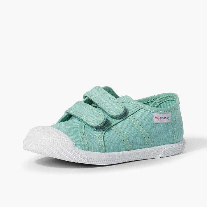 Zapatos Colegiales<Pisamonas Zapatillas Niños Lona Tiras Adherentes