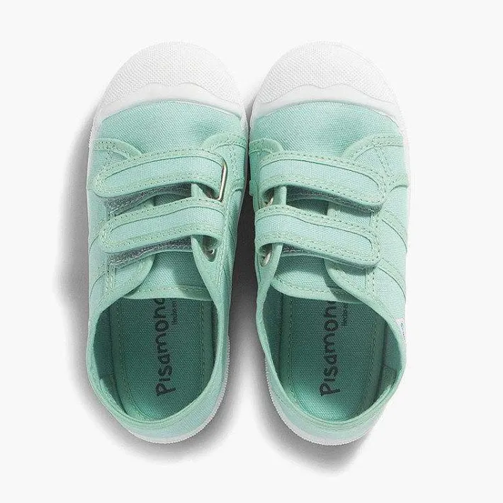 Zapatos Colegiales<Pisamonas Zapatillas Niños Lona Tiras Adherentes
