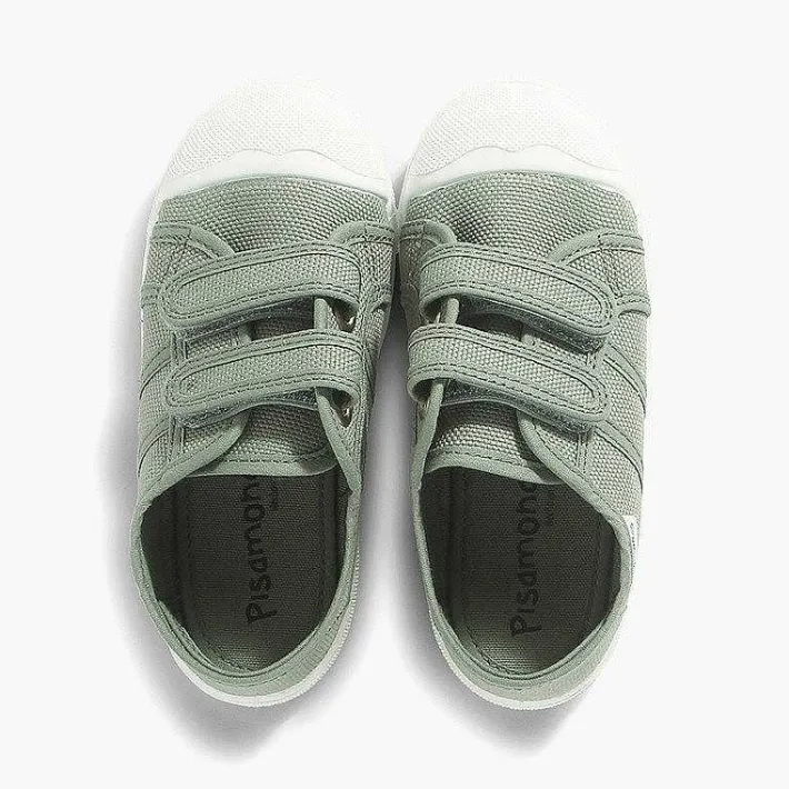 Zapatos Colegiales<Pisamonas Zapatillas Niños Lona Tiras Adherentes