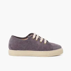 Zapatillas<Pisamonas Zapatillas Pana Cordones Suela Ancha Niños