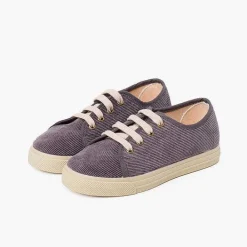 Zapatillas<Pisamonas Zapatillas Pana Cordones Suela Ancha Niños