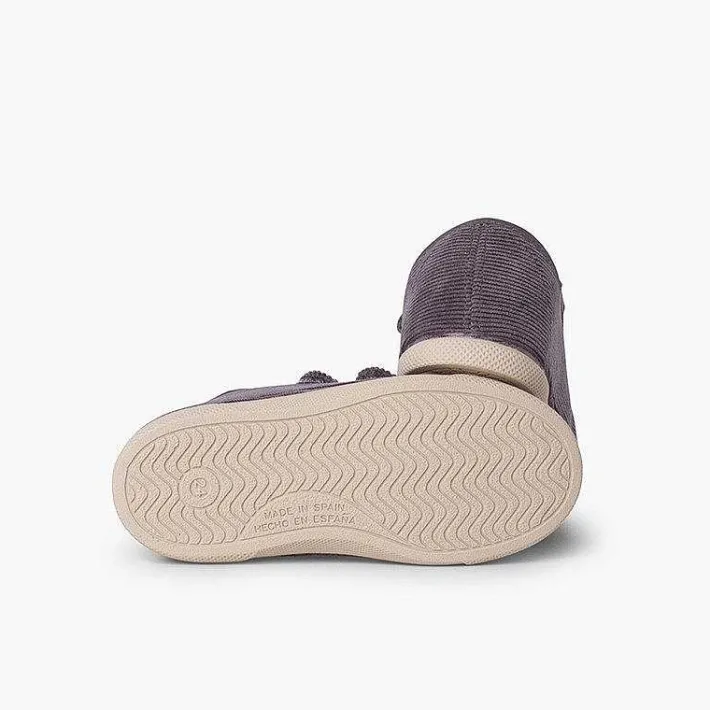 Zapatillas<Pisamonas Zapatillas Pana Puntera Goma Y Doble Cierre