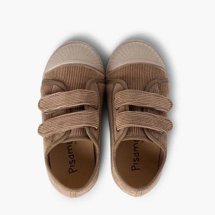 Zapatillas<Pisamonas Zapatillas Pana Puntera Goma Y Doble Cierre