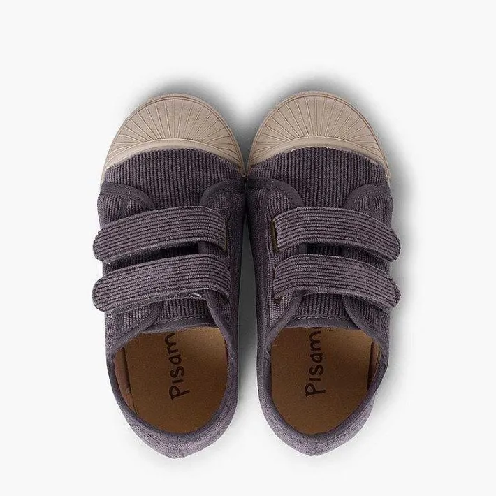 Zapatillas<Pisamonas Zapatillas Pana Puntera Goma Y Doble Cierre