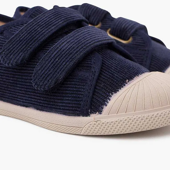Zapatillas<Pisamonas Zapatillas Pana Puntera Goma Y Doble Cierre