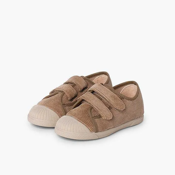 Zapatillas<Pisamonas Zapatillas Pana Puntera Goma Y Doble Cierre