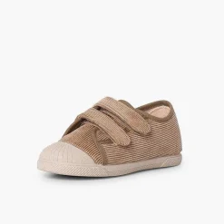 Zapatillas<Pisamonas Zapatillas Pana Puntera Goma Y Doble Cierre
