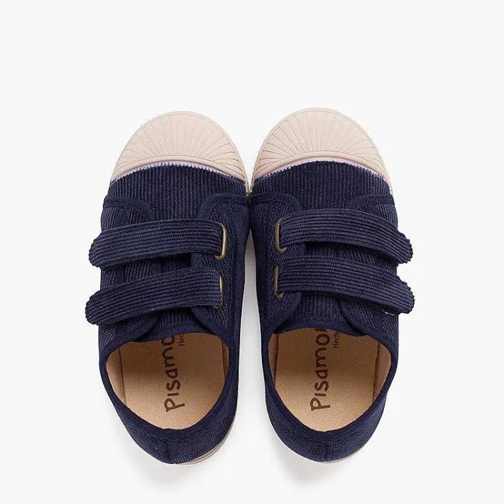 Zapatillas<Pisamonas Zapatillas Pana Puntera Goma Y Doble Cierre