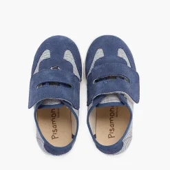 Zapatillas<Pisamonas Zapatillas Rayas Y Serraje Con Tira Adherente Doble
