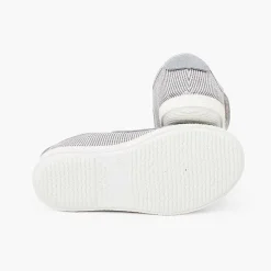 Zapatillas<Pisamonas Zapatillas Rayas Y Serraje Con Tira Adherente Doble