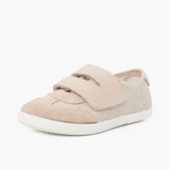 Zapatillas<Pisamonas Zapatillas Rayas Y Serraje Con Tira Adherente Doble