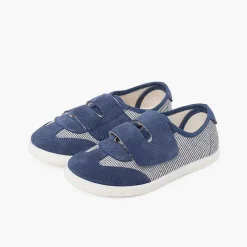 Zapatillas<Pisamonas Zapatillas Rayas Y Serraje Con Tira Adherente Doble