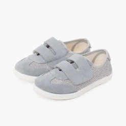 Zapatillas<Pisamonas Zapatillas Rayas Y Serraje Con Tira Adherente Doble